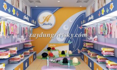 THIẾT KẾ, XÂY DỰNG & CẢI TẠO SHOWROOM THỜI TRANG TRẺ EM